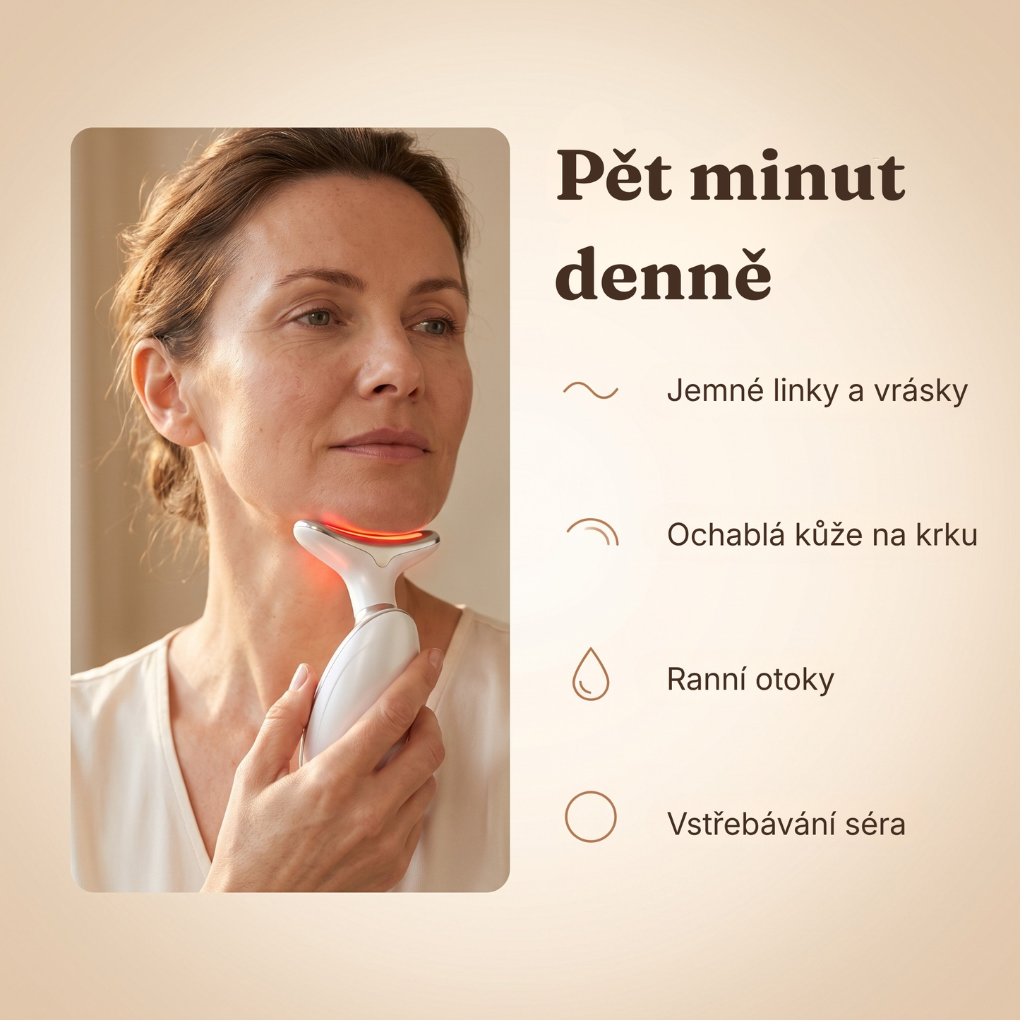 MIVARA™ 3-v-1 EMS lifting přístroj na obličej a krk