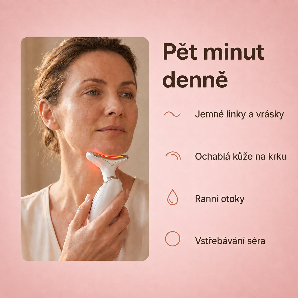 MIVARA™ 3-v-1 EMS lifting přístroj na obličej a krk