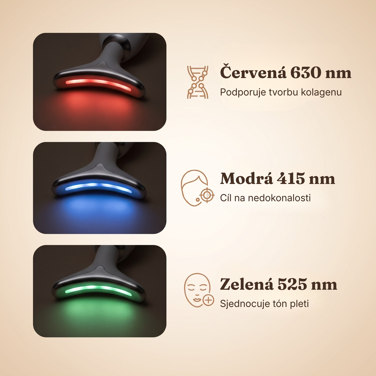 MIVARA™ 3-v-1 EMS lifting přístroj na obličej a krk